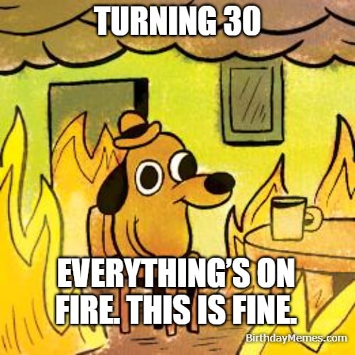 this-is-fine-turning-30-birthday-meme
