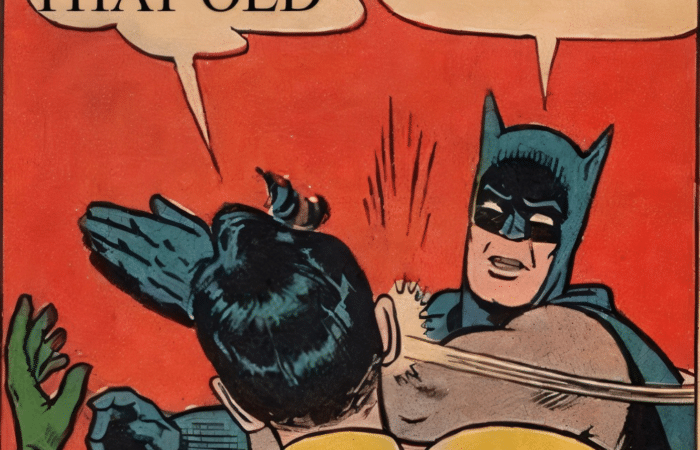 Classic Batman slaps Robin in classic 90’s meme