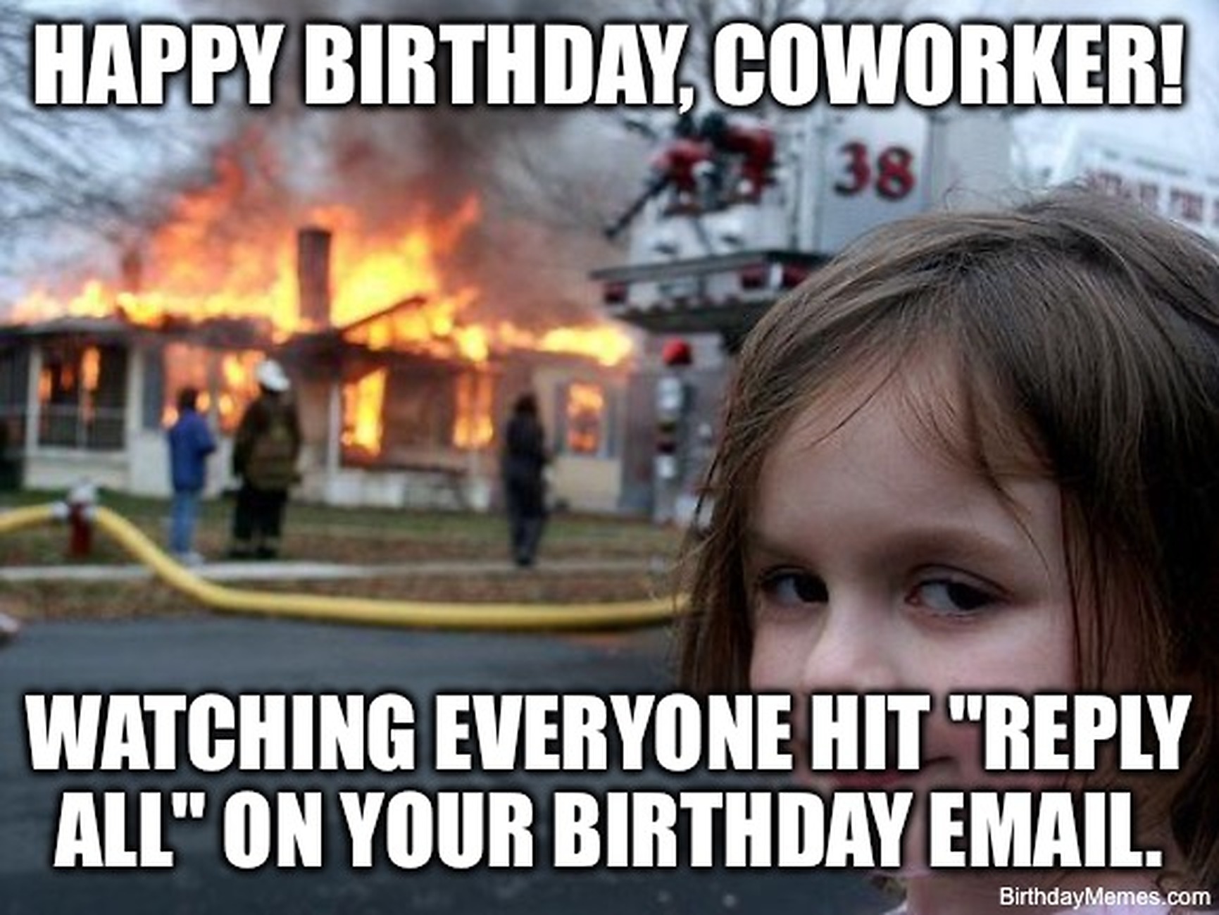 Funny birthday meme image with readable birthday joke text